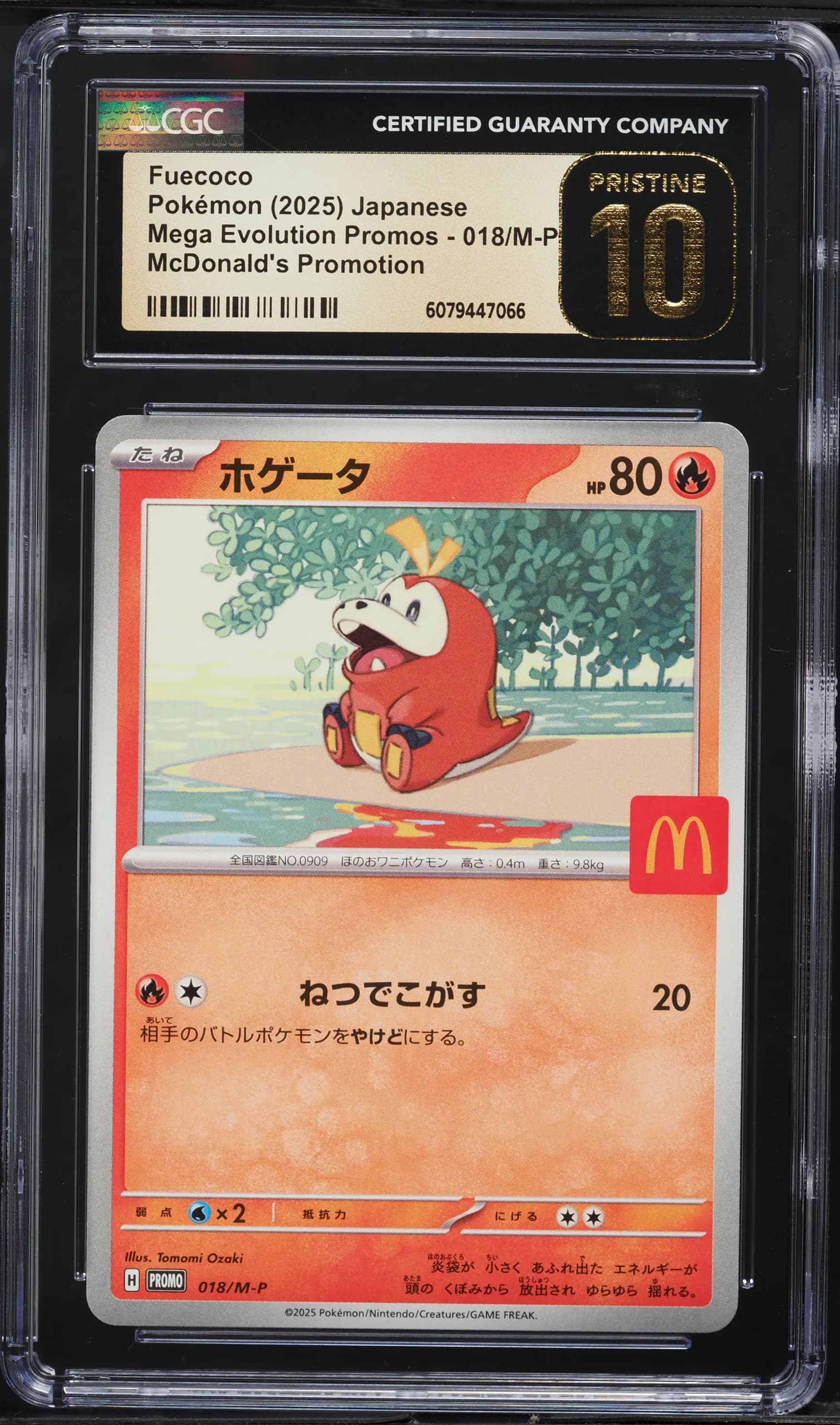 2025 #018/M-P Fuecoco CGC 10 Pristine Mega Evolution Promos - Japanese Pokemon Mega Evolution Promos - Japanese #018/M-P CGC 10